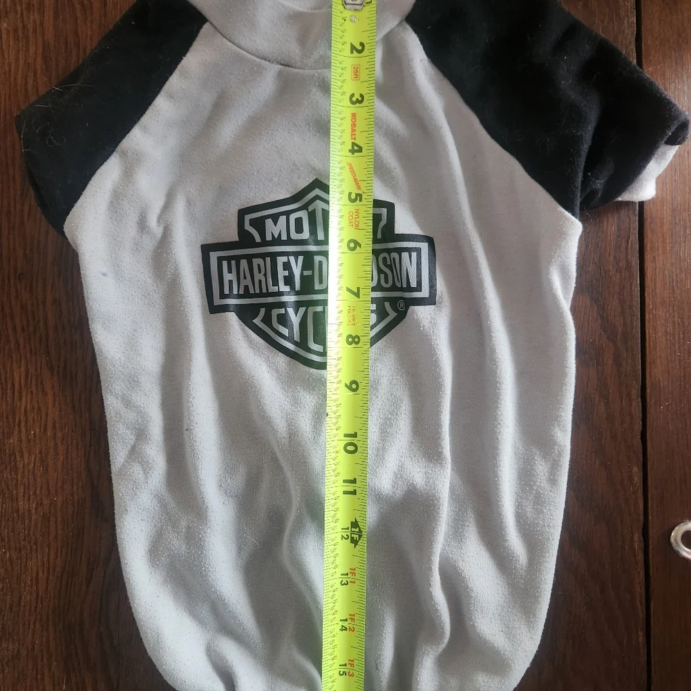Harley-Davidson Black and Gray Dog Hoodie with Logo